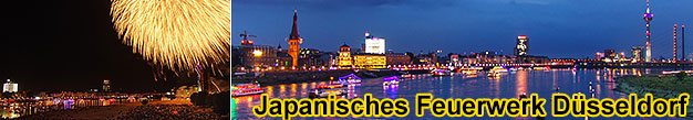Rheinschifffahrt Japanisches Feuerwerk D�sseldorf